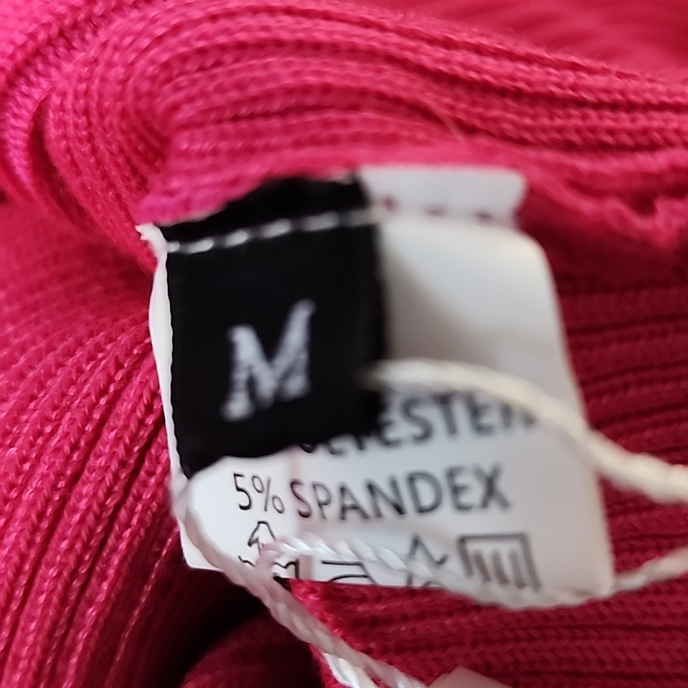 Fitted Button-Front Raspberry Midi Dress with Collar - Picture 8 of 10